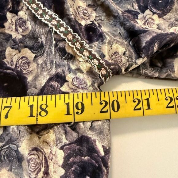 POL Ecru/Purple Rose Velvet Bomber Jacket Sz S Y2K, Soft Girl, Vintage - Picture 11 of 15